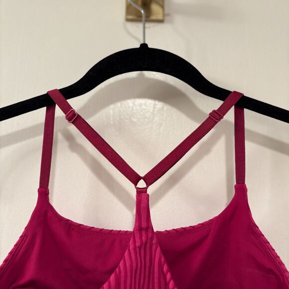Lululemon Athletica Ribbed Strappy Shelf Tank Top Pink Size 6 - Picture 7 of 11